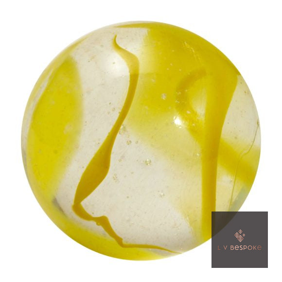 Watermelon Yellow glass marble