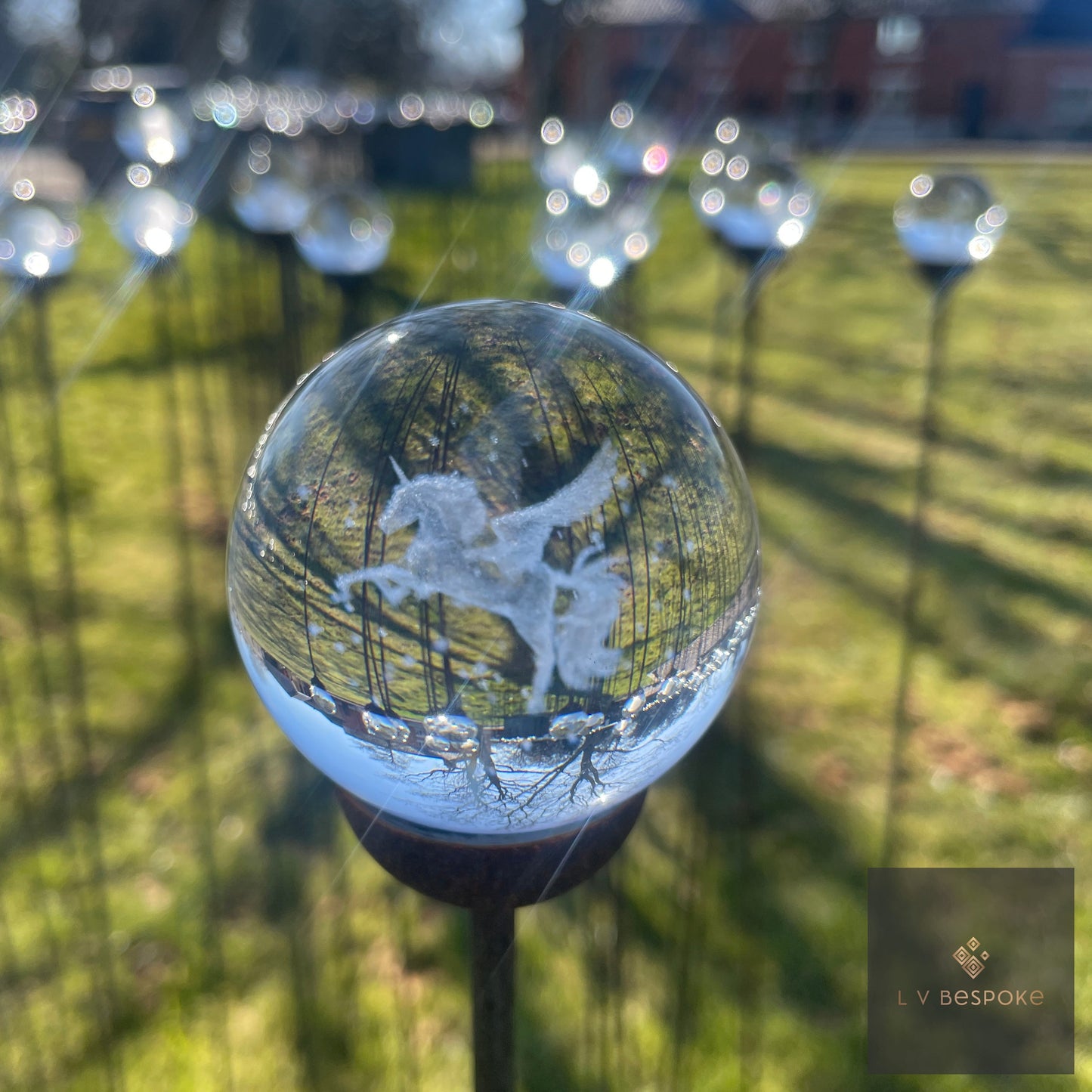 Stunning 3D Orb Decorative Garden Stake - Available in a number of designs.
