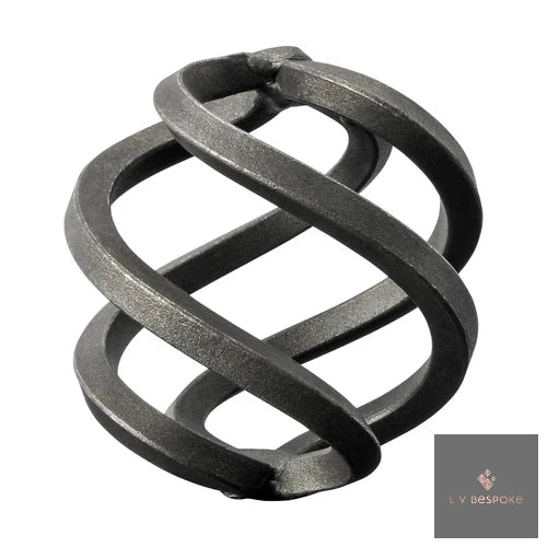 Steel Garden Obelisk, Basket Sphere finial