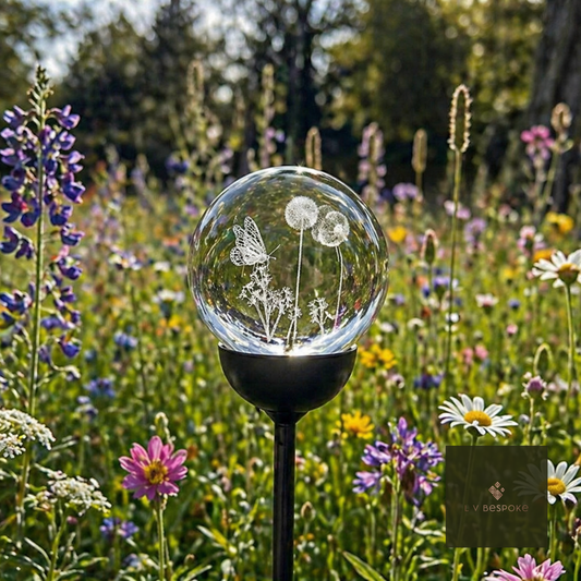 Butterfly & Flowers Crystal Orb | NGS Collection
