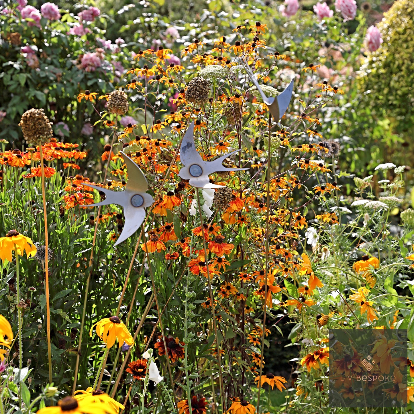 Bird / Insect Metal Garden Stakes, various designs, 2 heights.