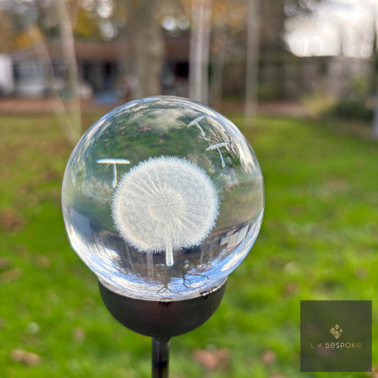Stunning 3D Orb Decorative Garden Stake - Available in a number of designs.