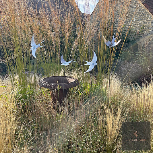 Bird / Insect Metal Garden Stakes, various designs, 2 heights.