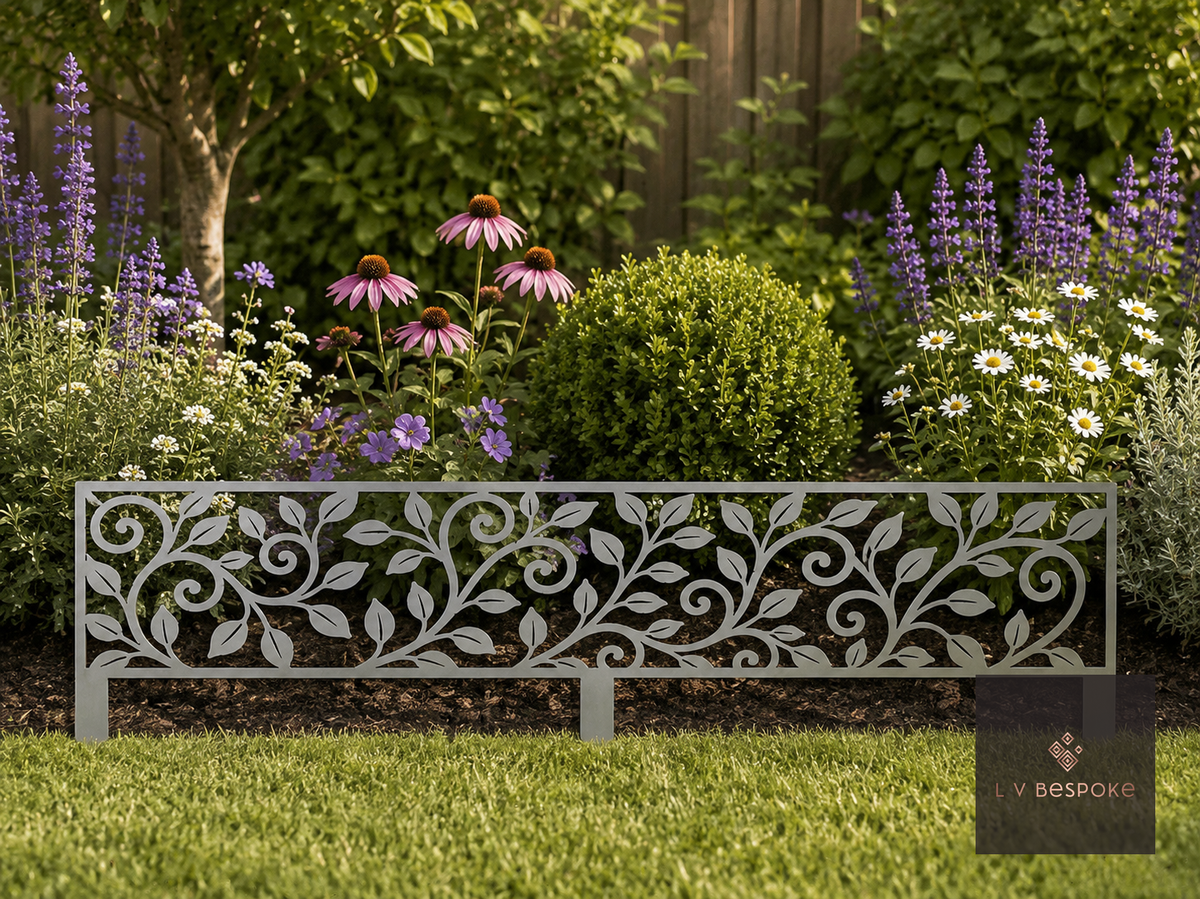 Leaf Border Edging Panel, Leaf Scroll design