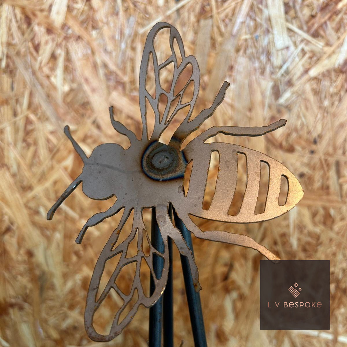 Bird and Insect Garden Stake, Bee design