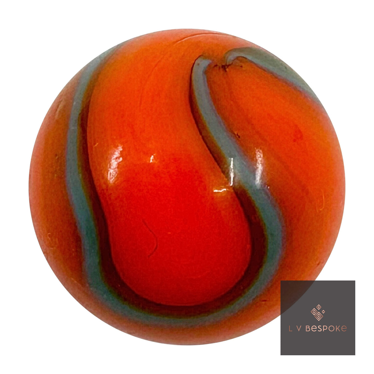 Lustered Valkyrie glass marble