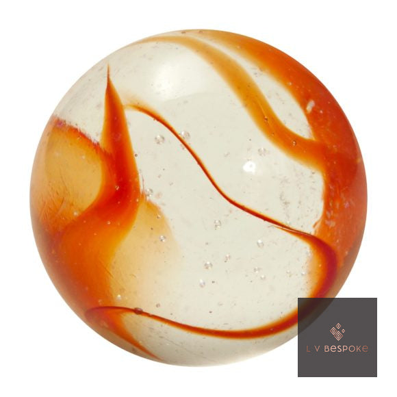 Watermelon Orange glass marble