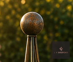 Steel Garden Obelisk, Ball finial