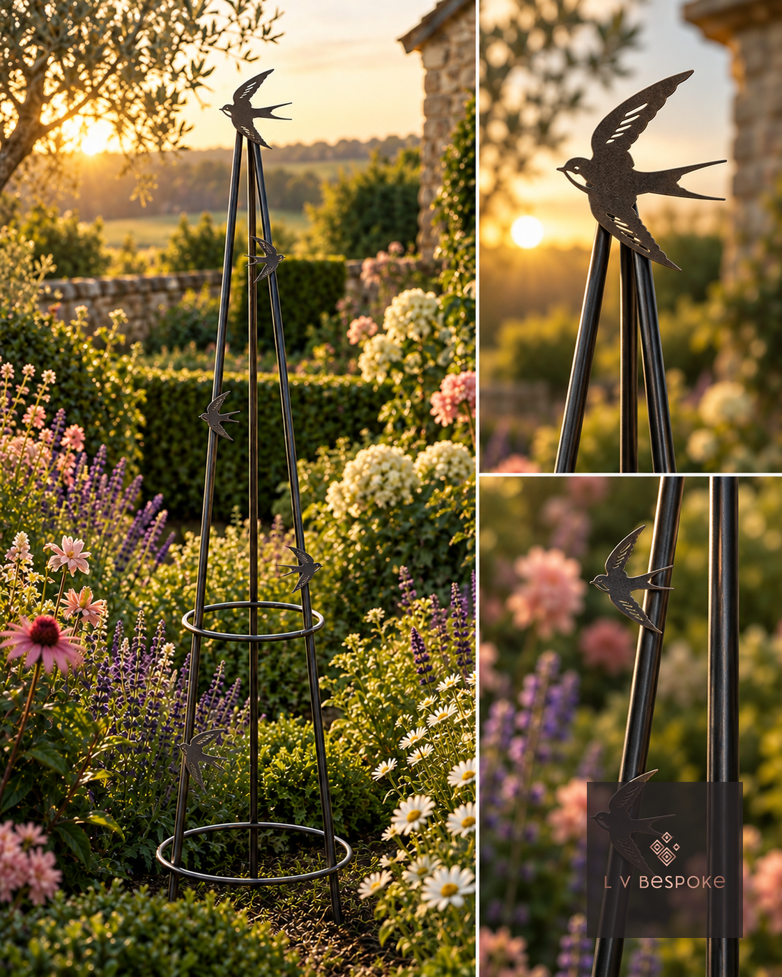 Wildlife Garden Obelisk, Swallow design