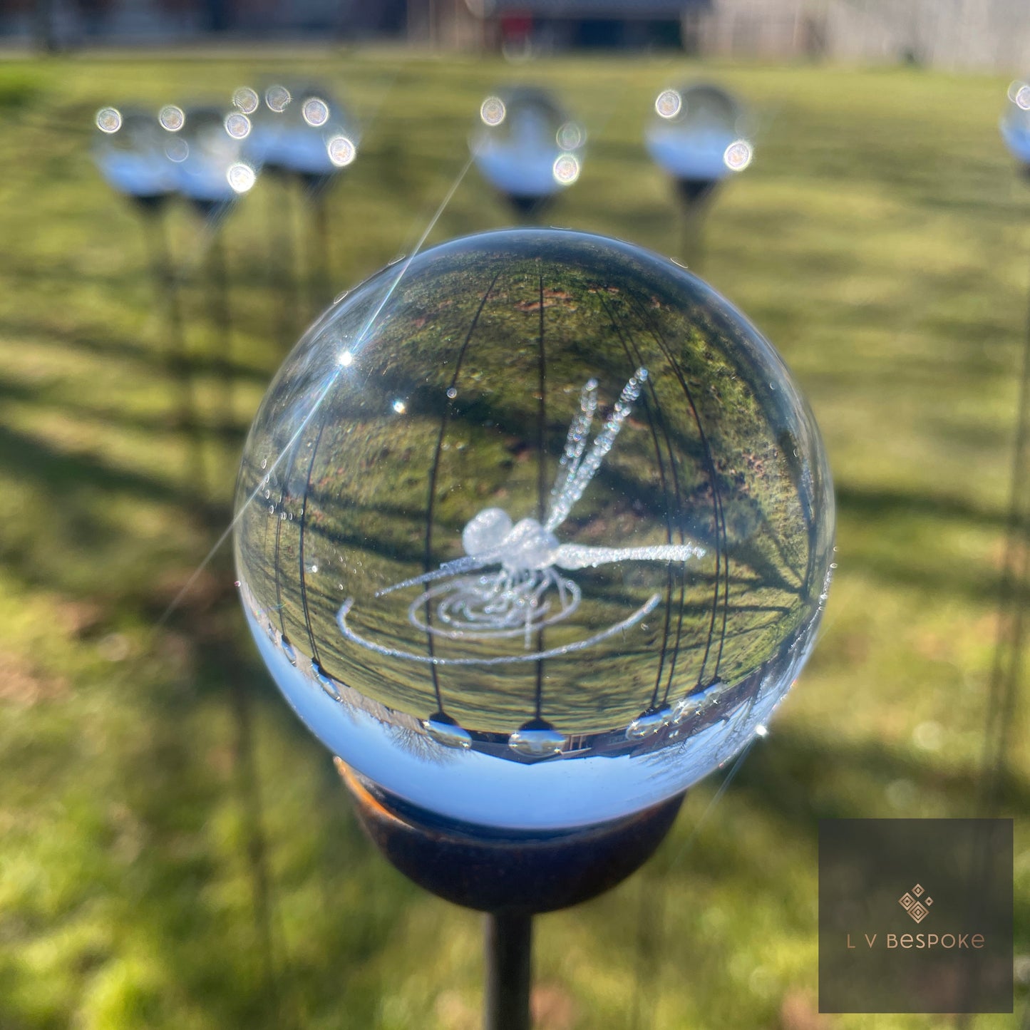 Stunning 3D Orb Decorative Garden Stake - Available in a number of designs.