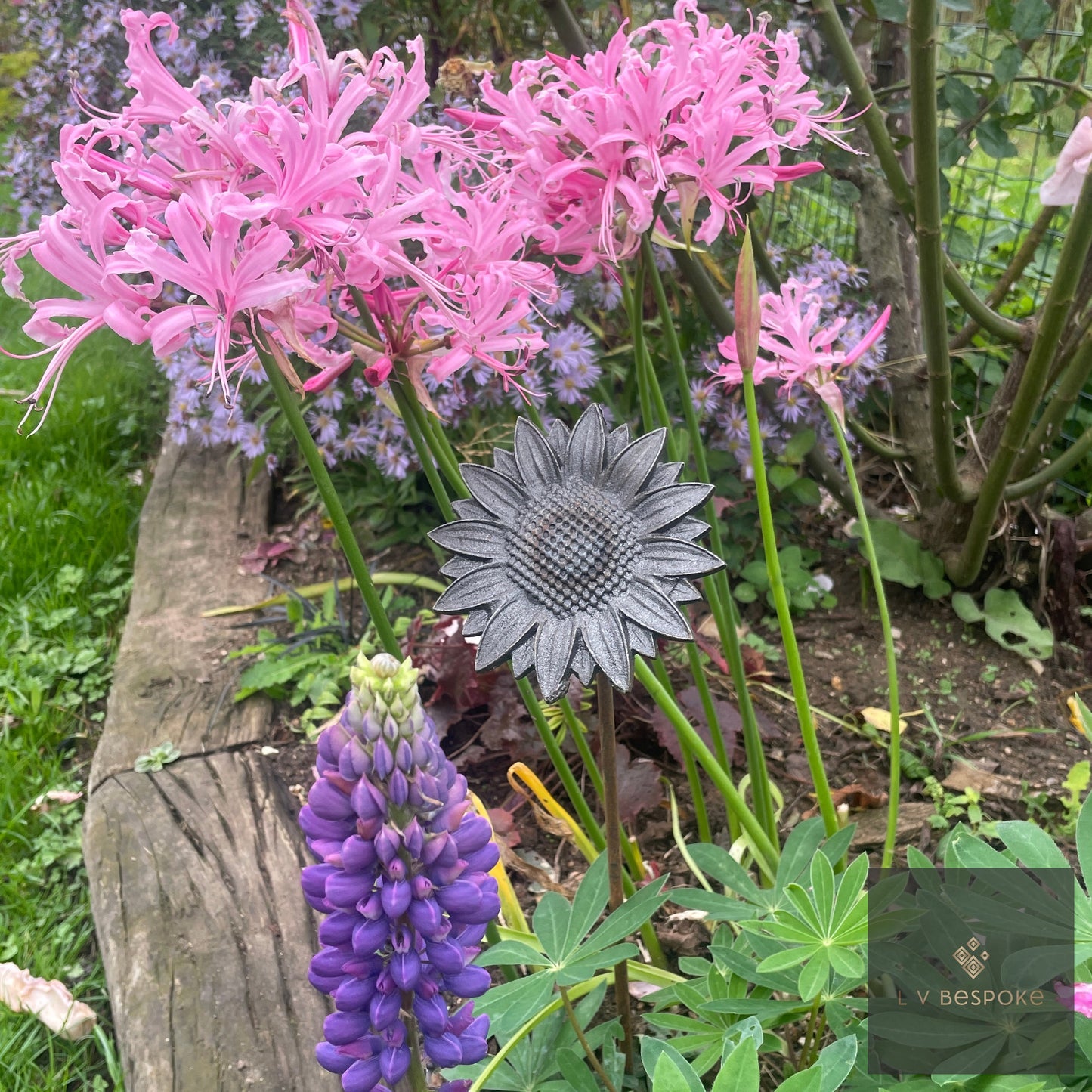 Mixed Floral Metal Garden Stakes, Short.