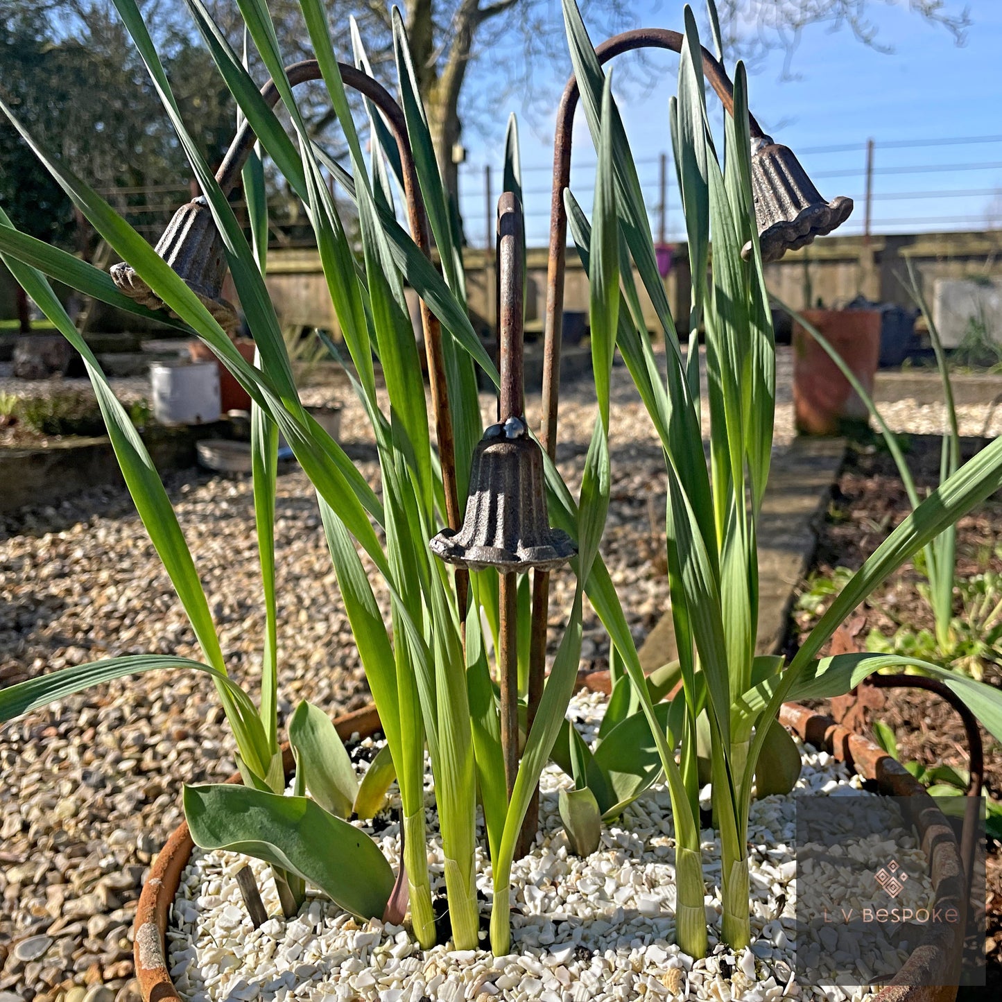 Mixed Floral Metal Garden Stakes, Short.