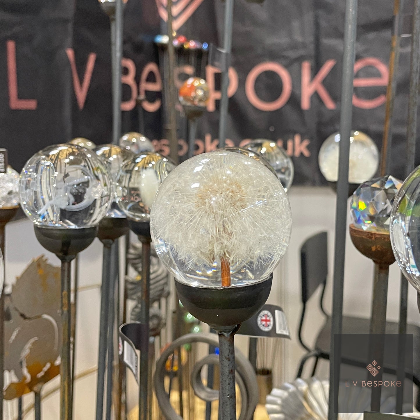 Lifelike Dandelion Garden Feature Stake