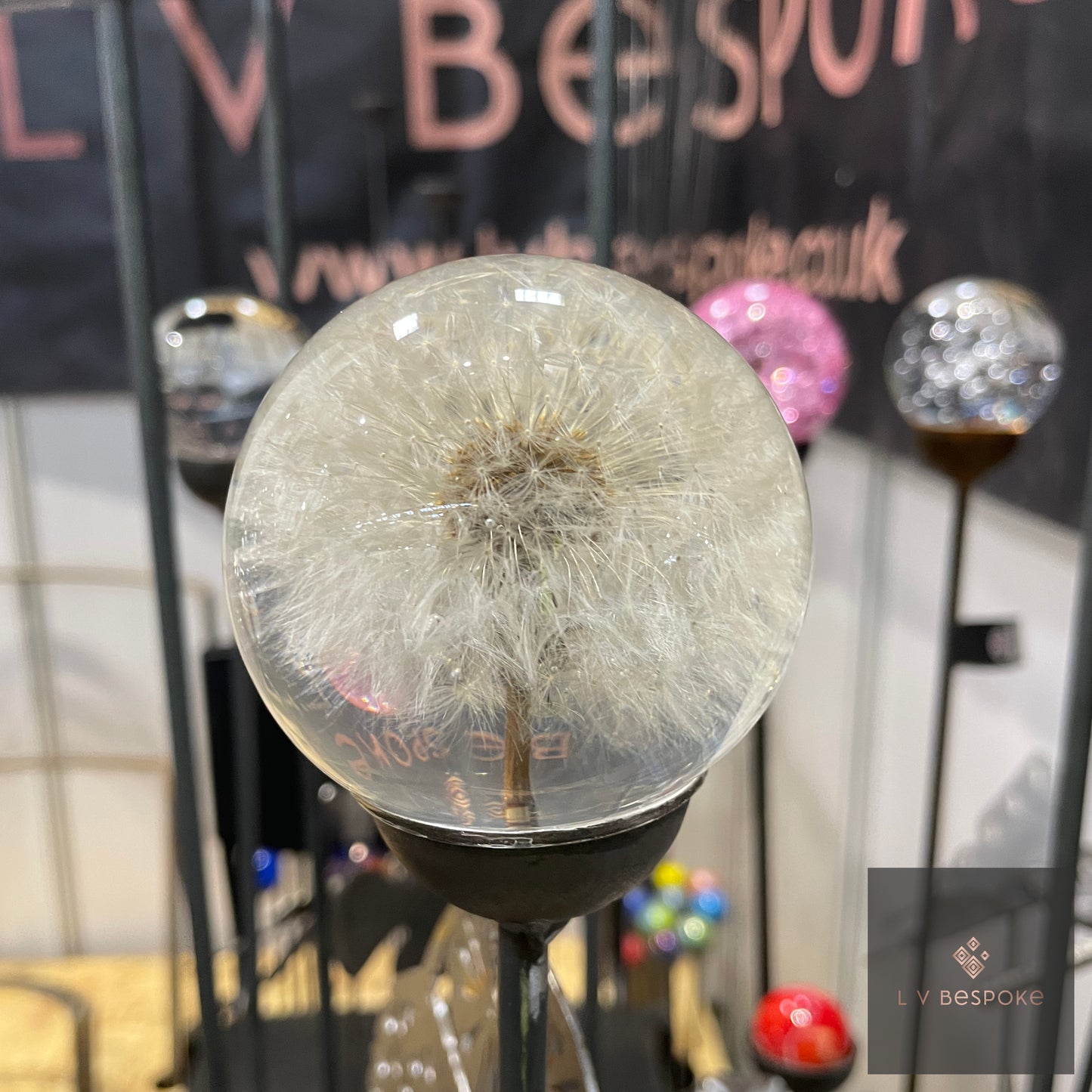 Lifelike Dandelion Garden Feature Stake