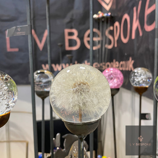 Lifelike Dandelion Garden Feature Stake